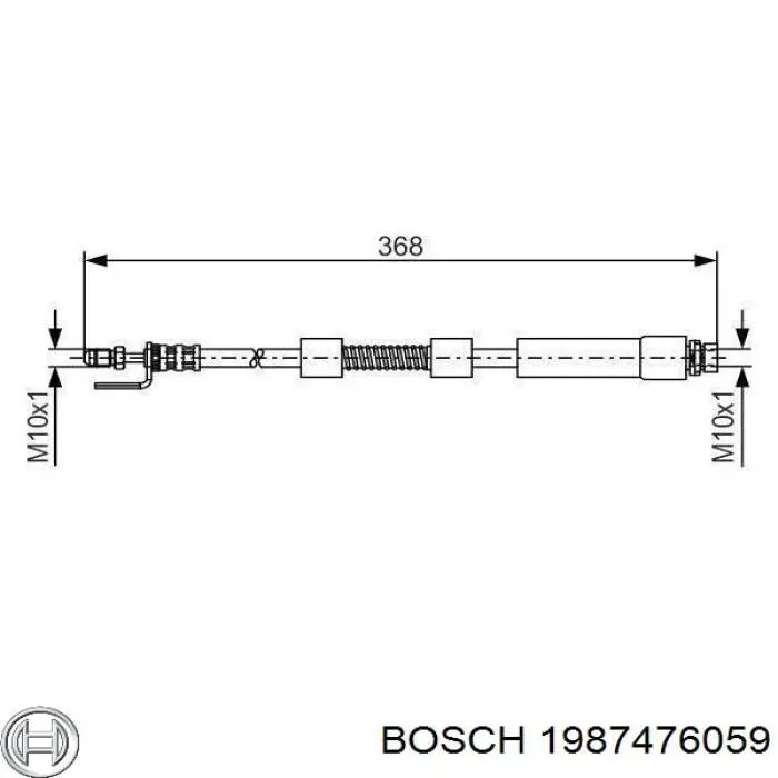 1987476059 Bosch шланг гальмівний передній