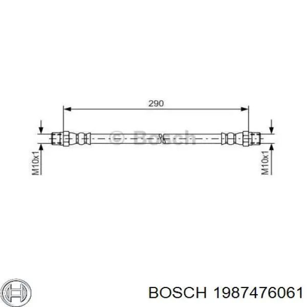 1987476061 Bosch шланг гальмівний передній