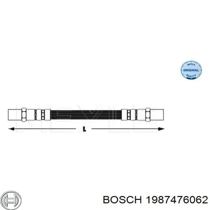 1987476062 Bosch шланг гальмівний задній