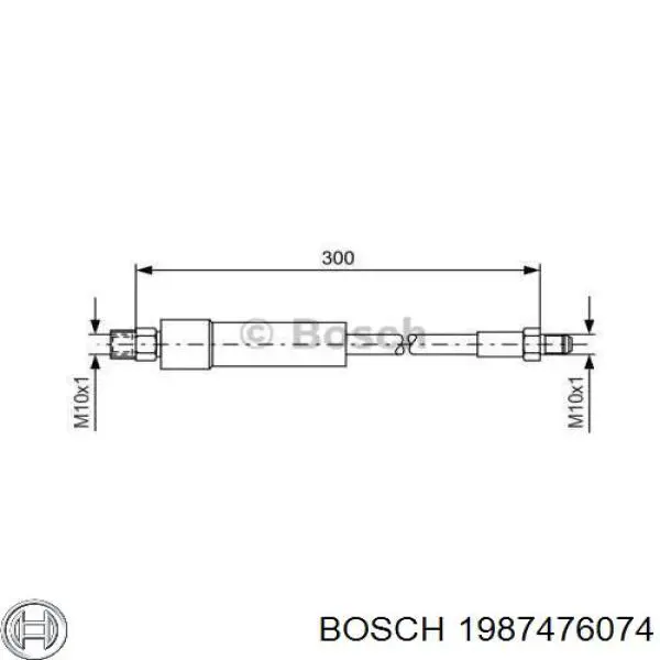Купити 1987476074 Bosch Шланг гальмівний задній