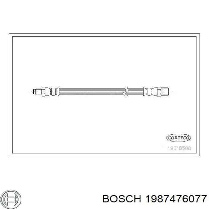 Шланг гальмівний передній Bosch 1987476077