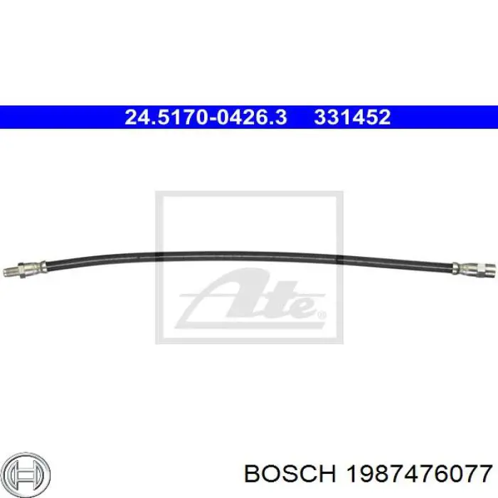 1987476077 Bosch Гнучка гальмівна трубка передня