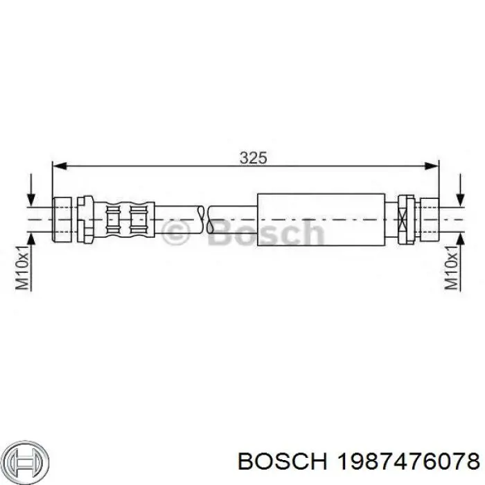 Гнучка гальмівна трубка задня Bosch 1987476078