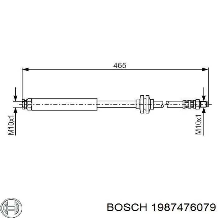 1987476079 Bosch шланг гальмівний передній