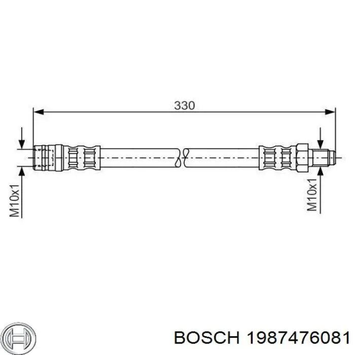 1987476081 Bosch шланг гальмівний задній