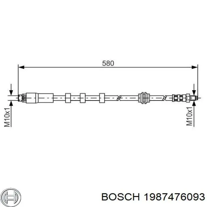 1987476093 Bosch шланг гальмівний