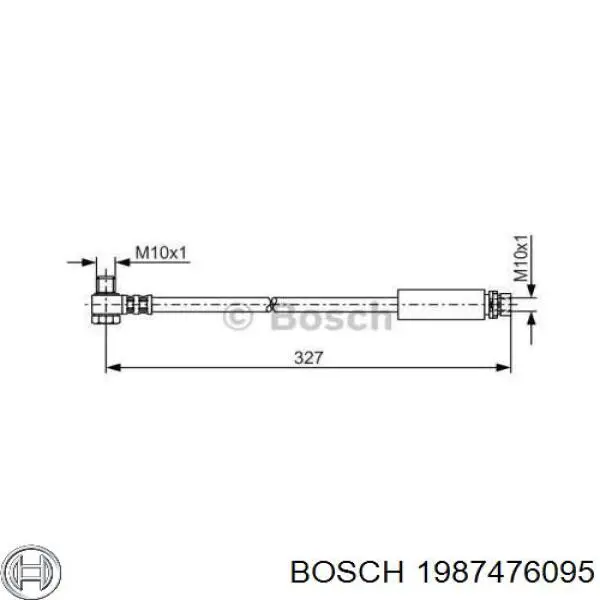 Купити 1987476095 Bosch Шланг гальмівний задній