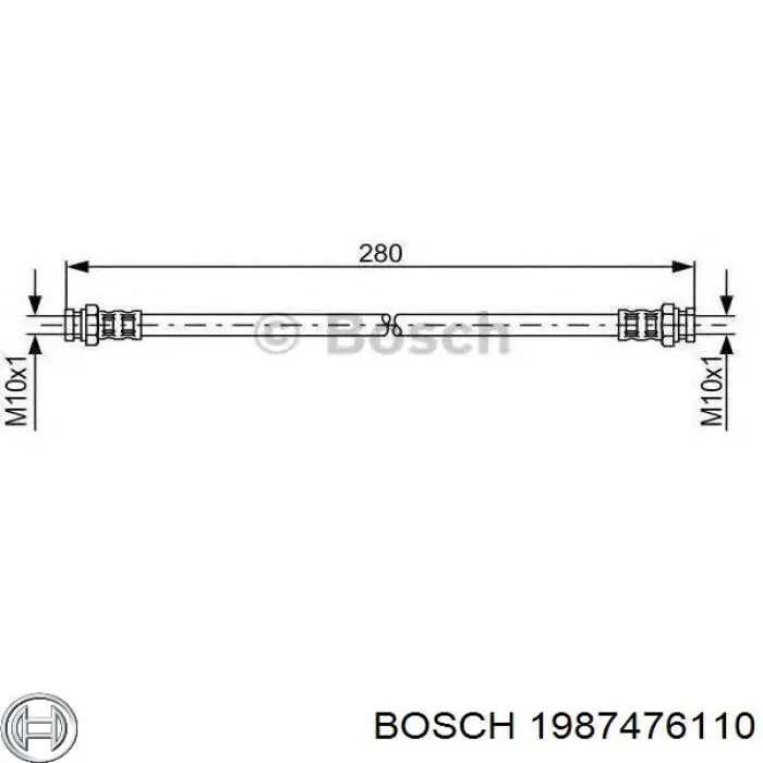 Гальмівні шланги передні 1987476110 Bosch