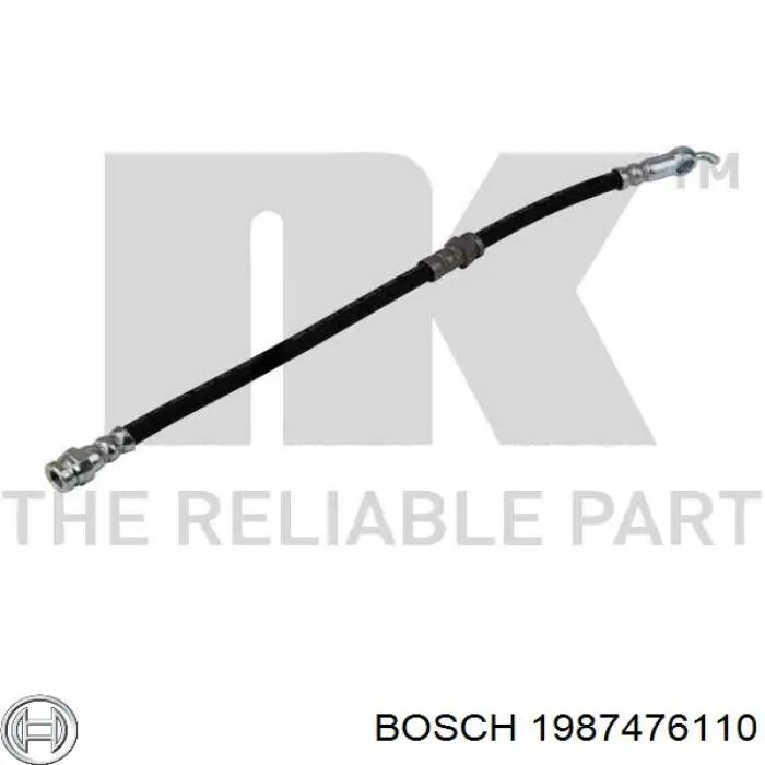 Шланг гальмівний передній Bosch 1987476110 ціна, від 10.71 USD