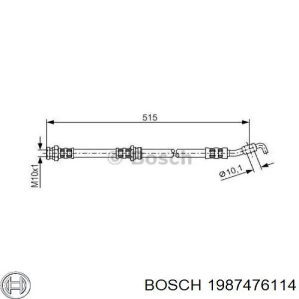 1987476114 Bosch шланг гальмівний передній