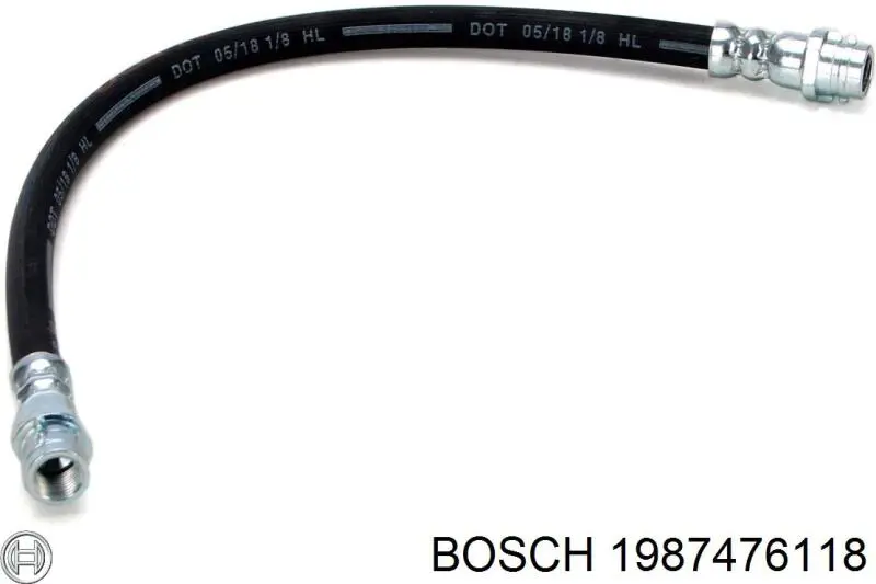 Шланг гальмівний задній Bosch 1987476118 ціна, від 6.55 USD