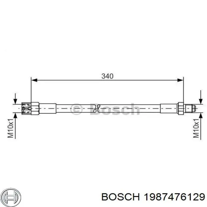 Купити 1987476129 Bosch Гальмівні шланги передні