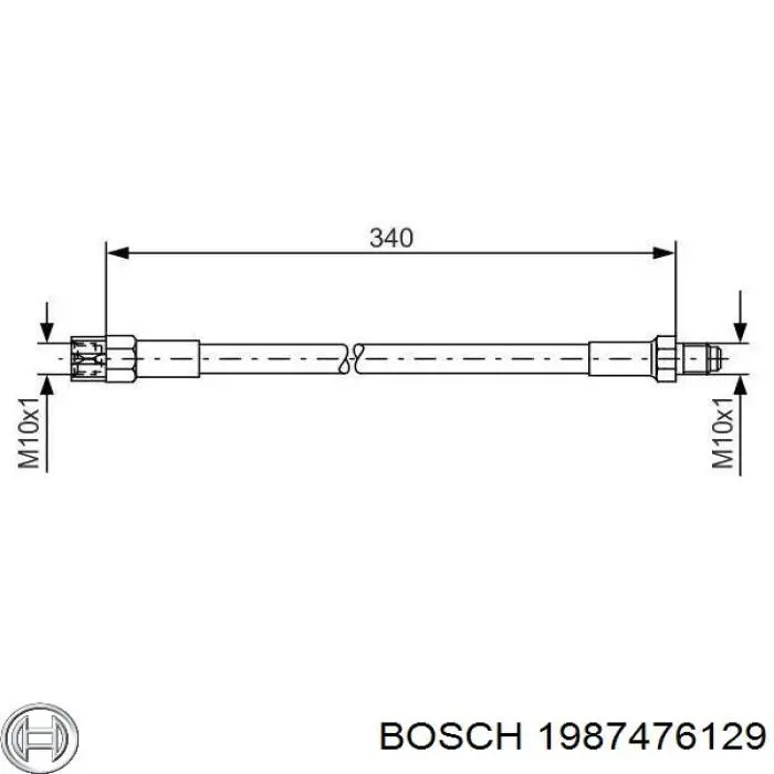 1987476129 Bosch шланг гальмівний передній