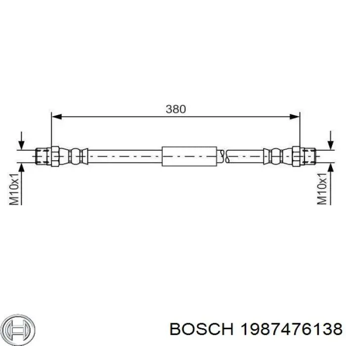 1987476138 Bosch шланг гальмівний передній