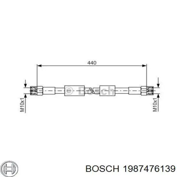 Купити 1987476139 Bosch Гальмівні шланги передні