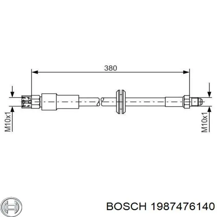 1987476140 Bosch шланг гальмівний передній