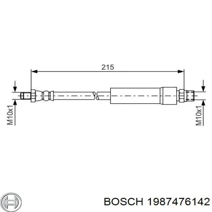 1987476142 Bosch шланг гальмівний задній