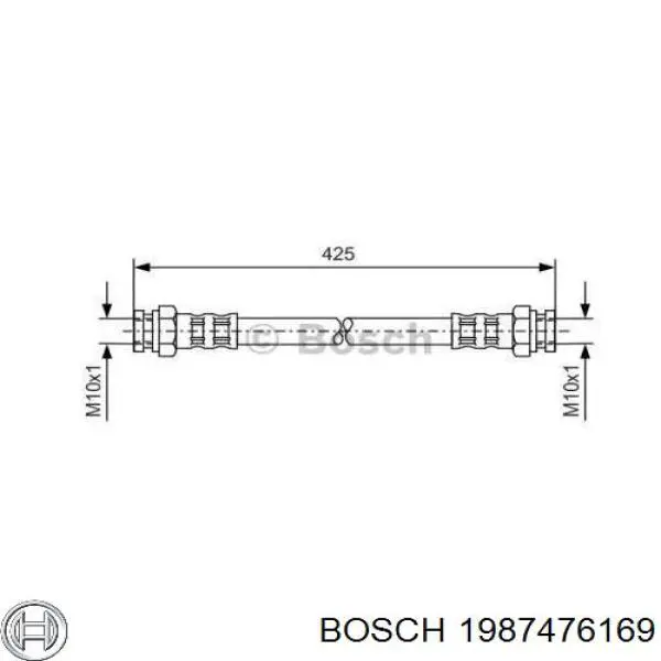 1987476169 Bosch Шланг гальмівний задній