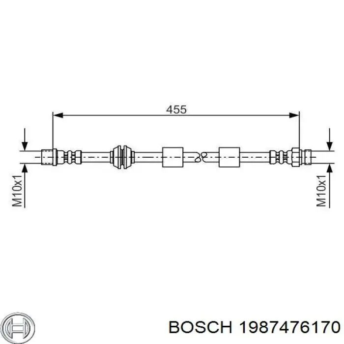 Гальмівні шланги передні 1987476170 Bosch