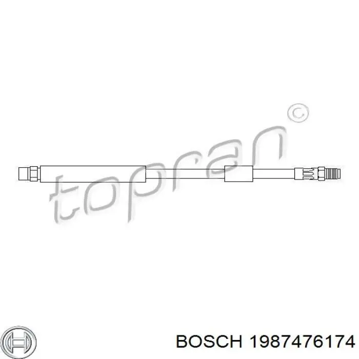 1987476174 Bosch Шланг гальмівний задній