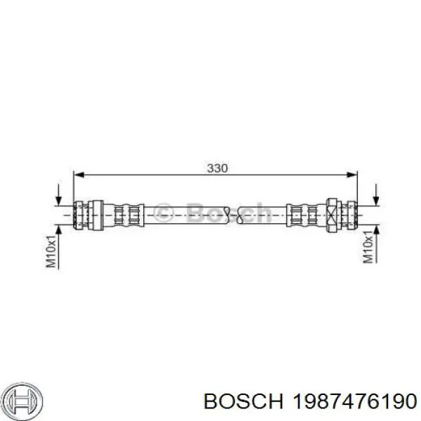 1987476190 Bosch шланг гальмівний задній