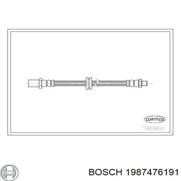 1987476191 Bosch Гнучка гальмівна трубка передня
