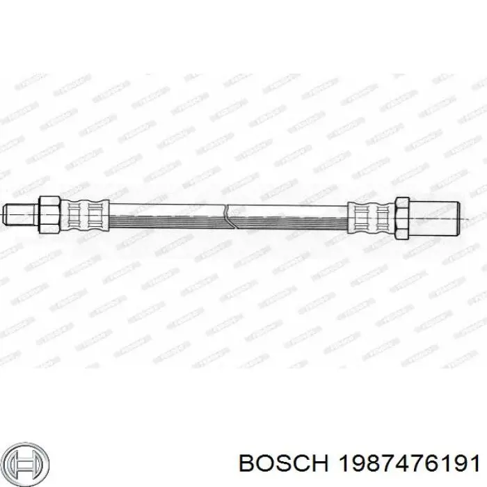 Шланг гальмівний передній Bosch 1987476191 ціна, від 5.65 USD