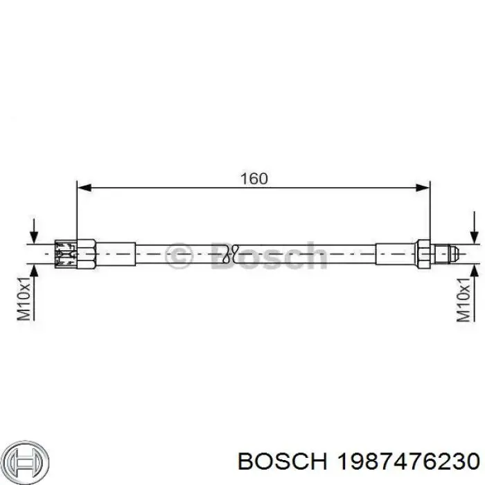 Шланг гальмівний задній Bosch 1987476230 ціна, від 4.82 USD