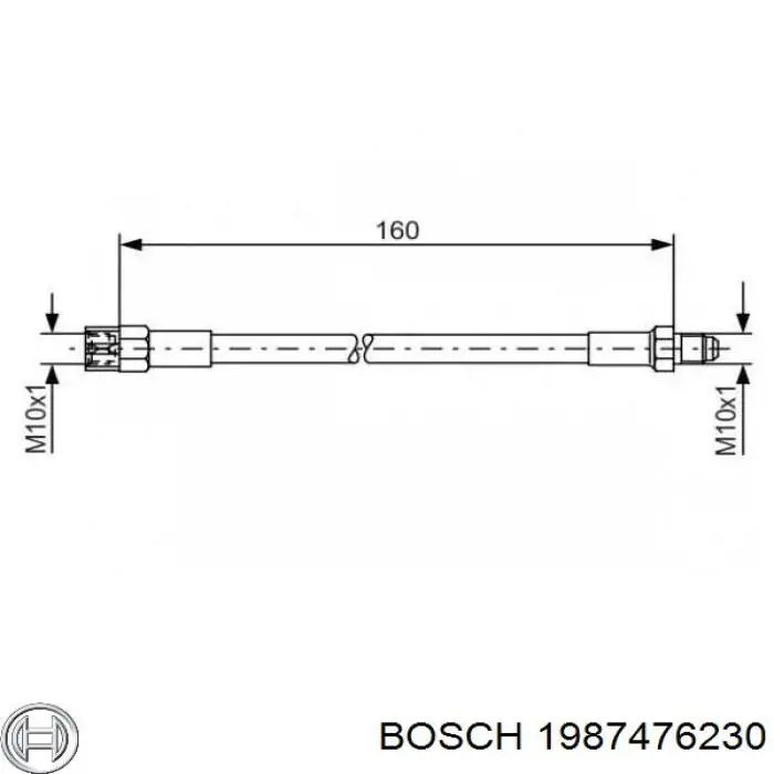 1987476230 Bosch шланг гальмівний задній