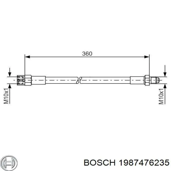 Шланг гальмівний 1987476235 Bosch