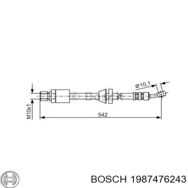 Купити 1987476243 Bosch Гальмівні шланги передні
