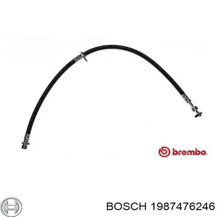Шланг гальмівний передній, лівий Bosch 1987476246 ціна, від 22.07 USD