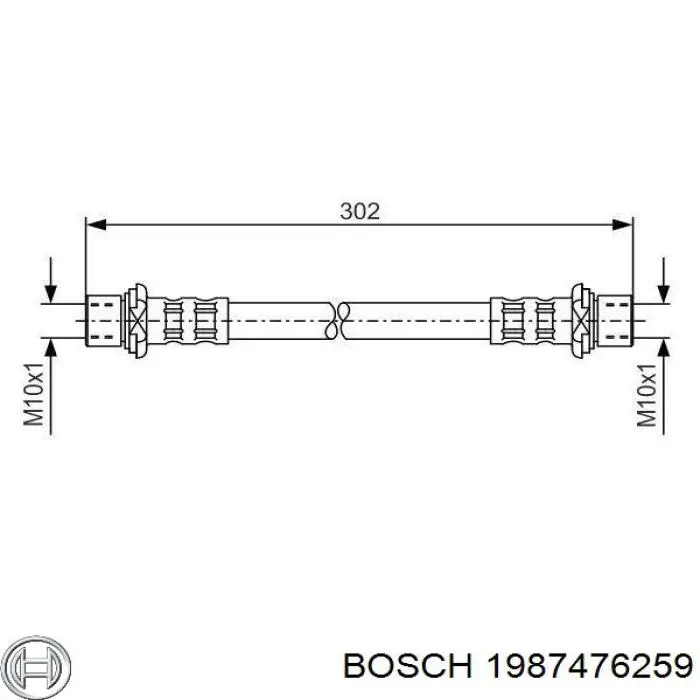 1987476259 Bosch шланг гальмівний задній