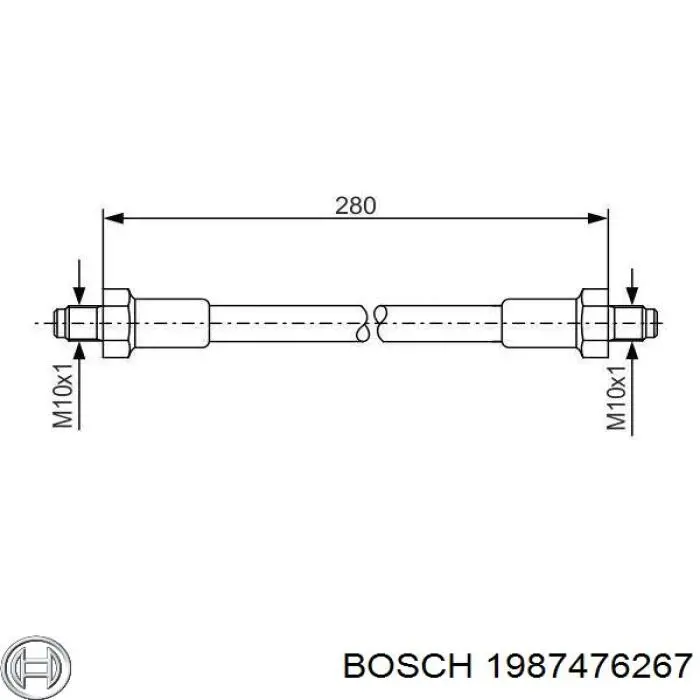 1987476267 Bosch шланг гальмівний задній