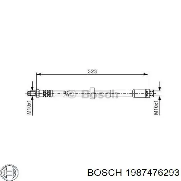 1987476293 Bosch шланг гальмівний задній