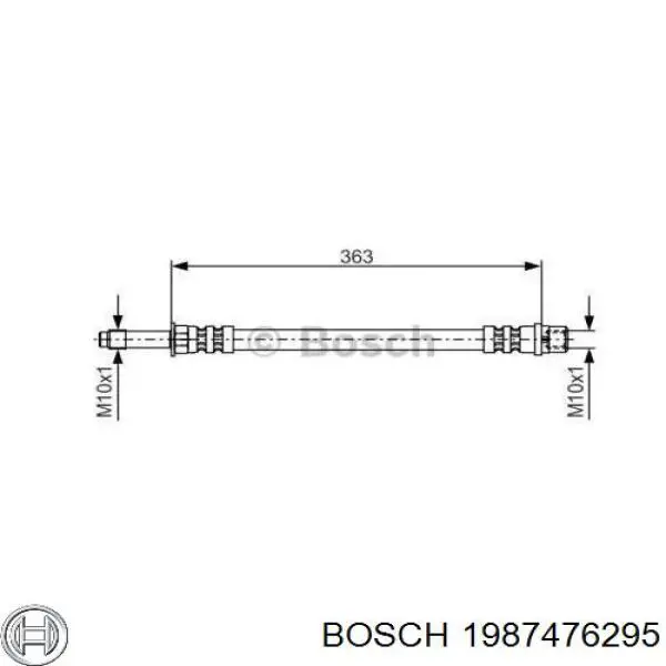 Гальмівні шланги передні 1987476295 Bosch