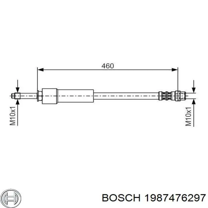 1987476297 Bosch шланг гальмівний передній