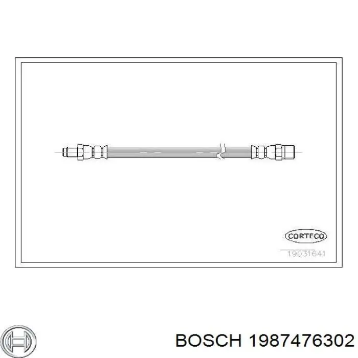 Купити 1987476302 Bosch Шланг гальмівний задній