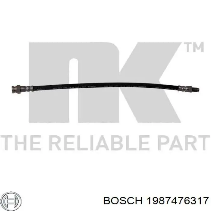 Шланг гальмівний передній Bosch 1987476317 ціна, від 6.42 USD
