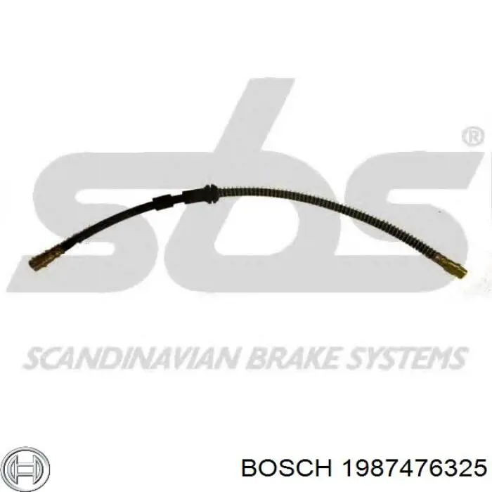 Шланг гальмівний передній Bosch 1987476325 ціна, від 17.43 USD