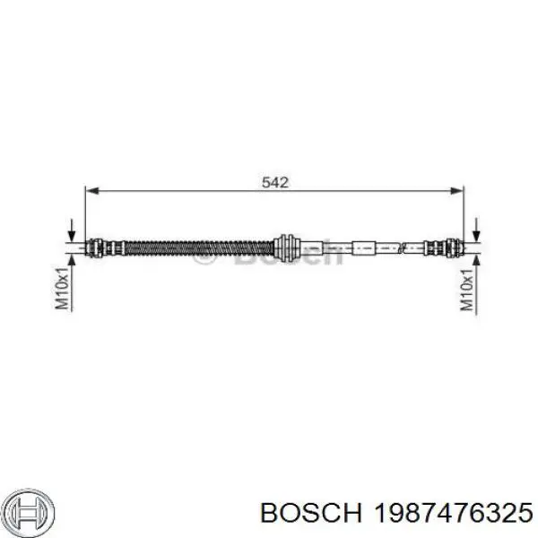 Купити 1987476325 Bosch Гальмівні шланги передні