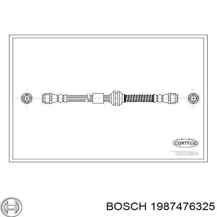 1987476325 Bosch Гнучка гальмівна трубка передня