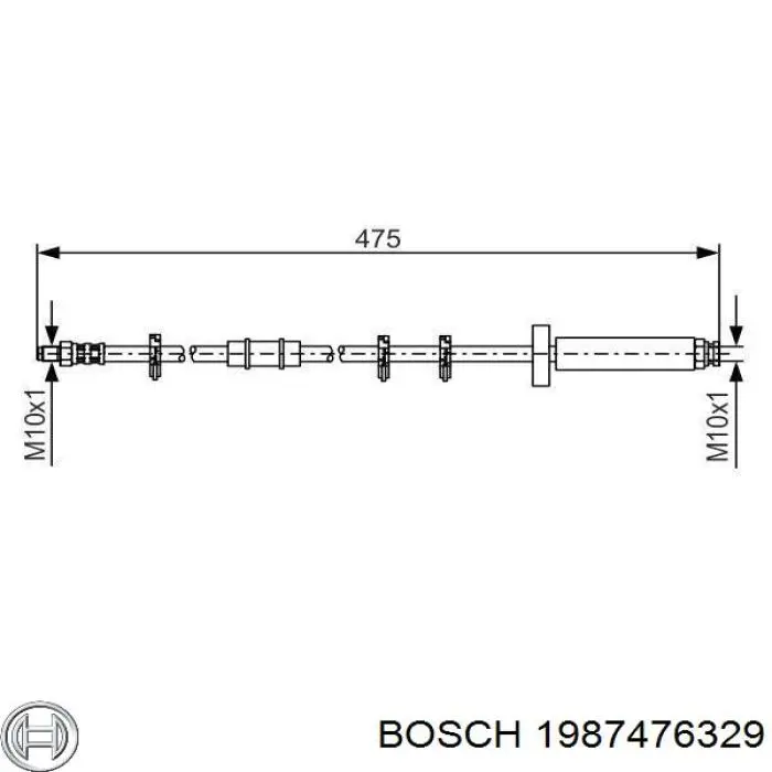 1987476329 Bosch шланг гальмівний передній
