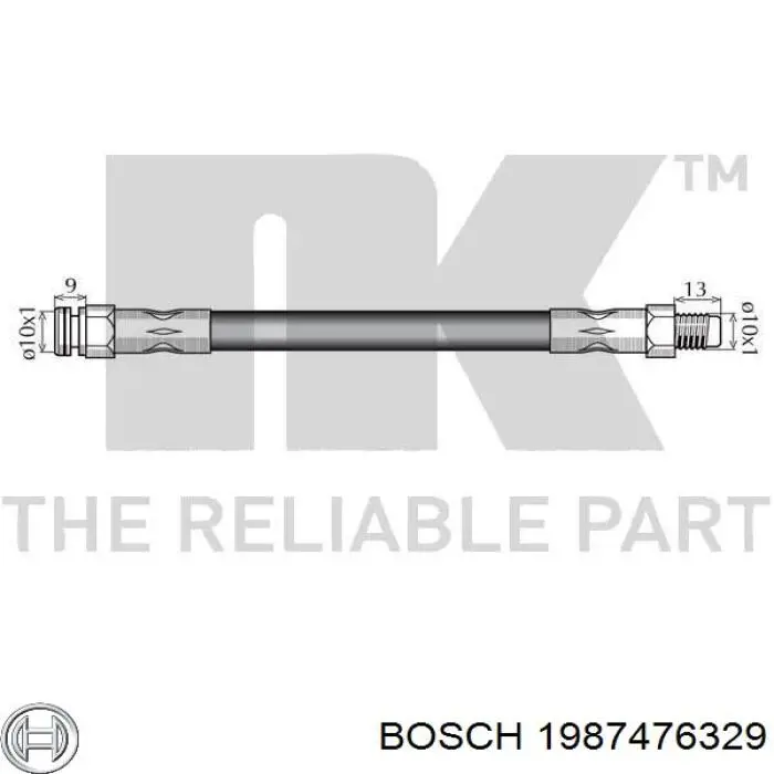 Гальмівні шланги передні 1987476329 Bosch