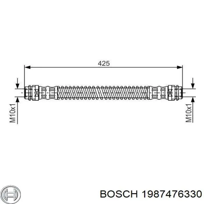 1987476330 Bosch шланг гальмівний задній