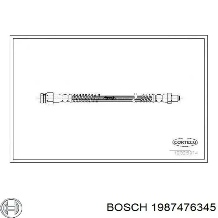 Шланг гальмівний задній 1987476345 Bosch