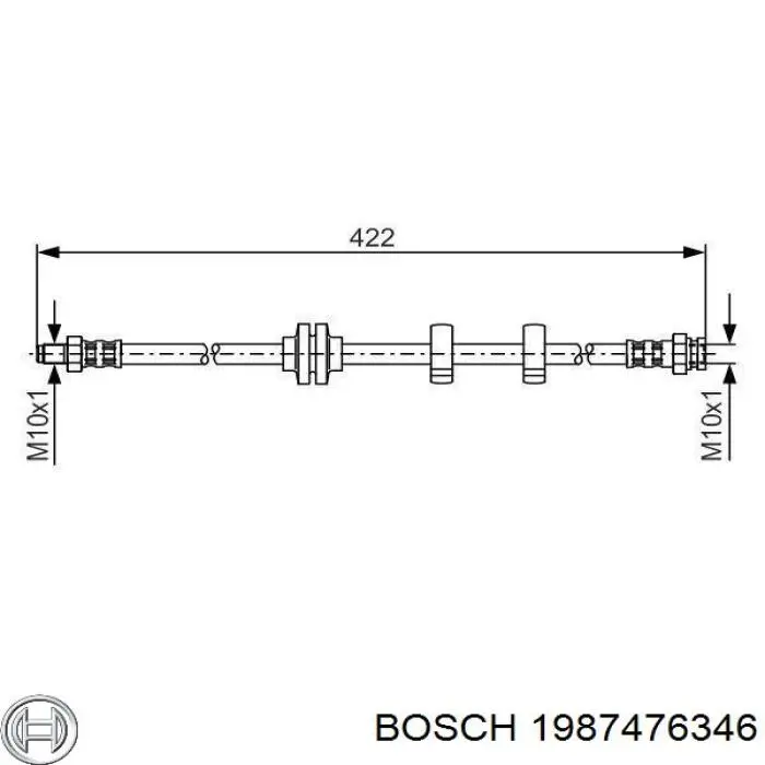 1987476346 Bosch шланг гальмівний передній