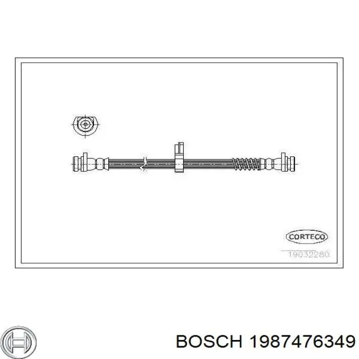 1987476349 Bosch шланг гальмівний задній