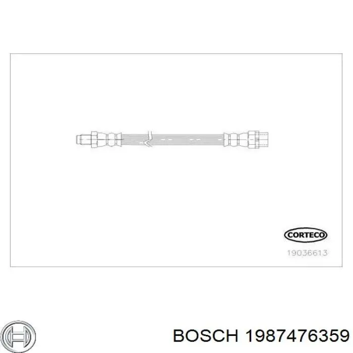 Купити 1987476359 Bosch Шланг гальмівний задній