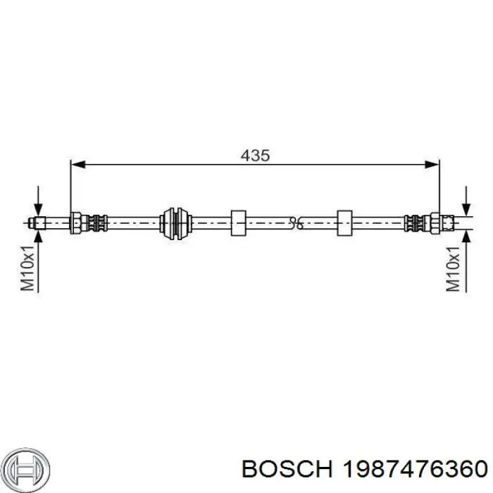 Купити 1987476360 Bosch Гальмівні шланги передні